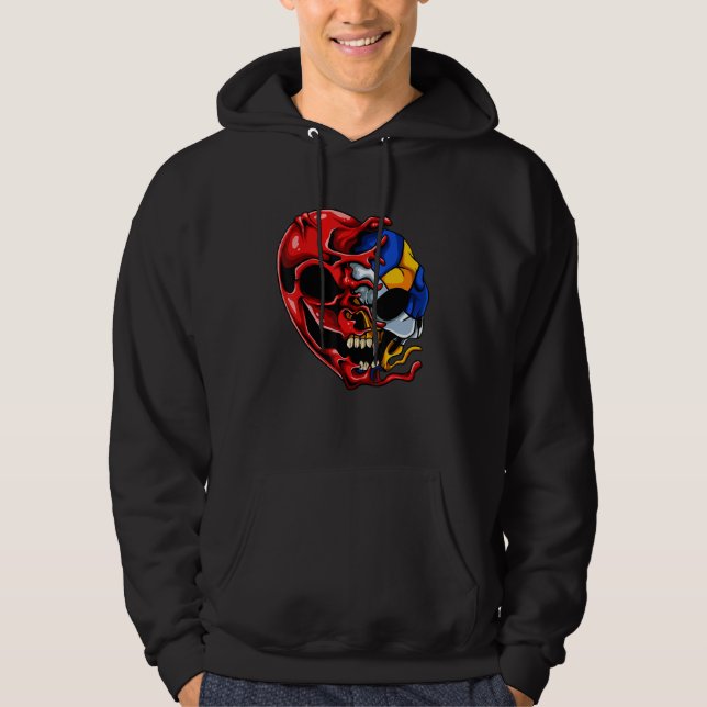 Sudadera Volleyball Heart Skull Valentines Day Sports Love  (Anverso)