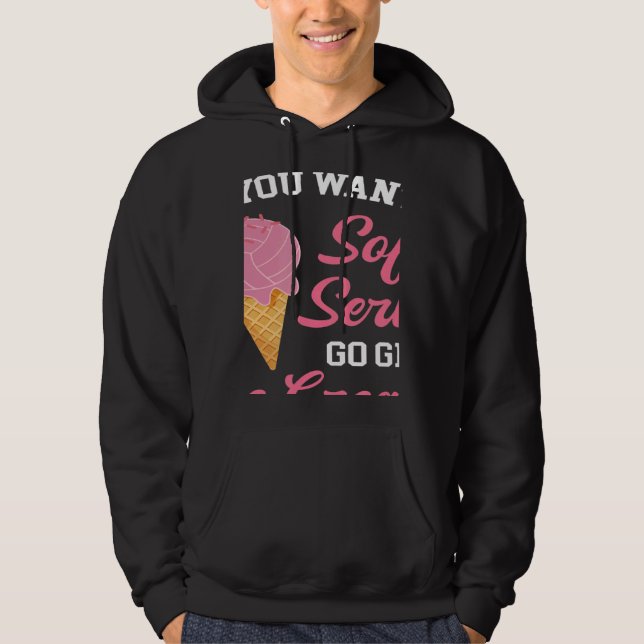 Sudadera Volleyball If You Want A Soft Serve Ice Cream Men  (Anverso)