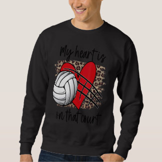 Sudadera Volleyball My Heart is on that Court Leopard Volle