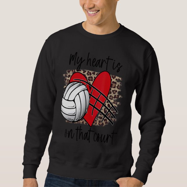 Sudadera Volleyball My Heart is on that Court Leopard Volle (Anverso)
