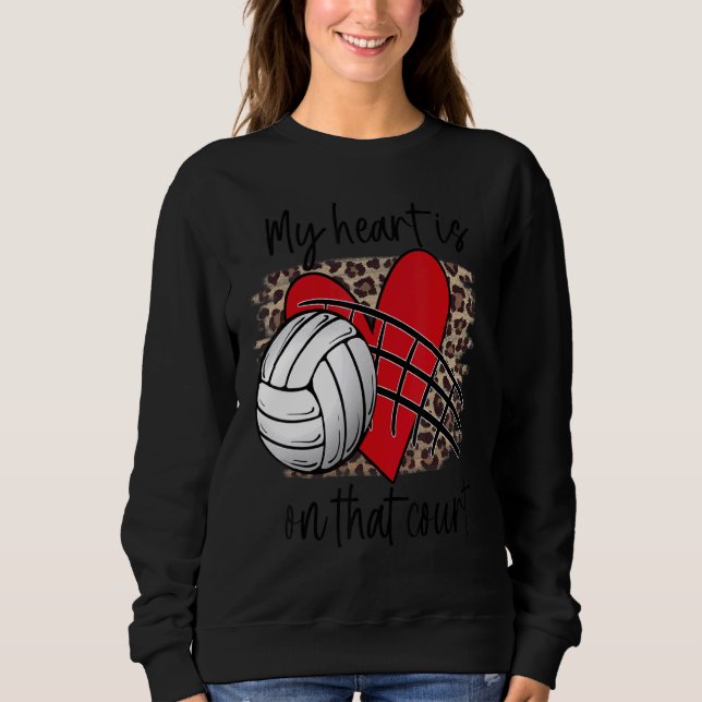 Sudadera Volleyball My Heart is on that Court Leopard Volle (Anverso)