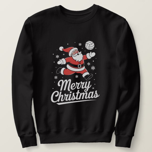 Sudadera Volleyball Santa "Feliz Navidad" (Anverso del diseño)