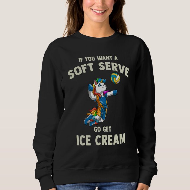 Sudadera Volleyball Soft Serve   Unicorn Volleyball 1 (Anverso)