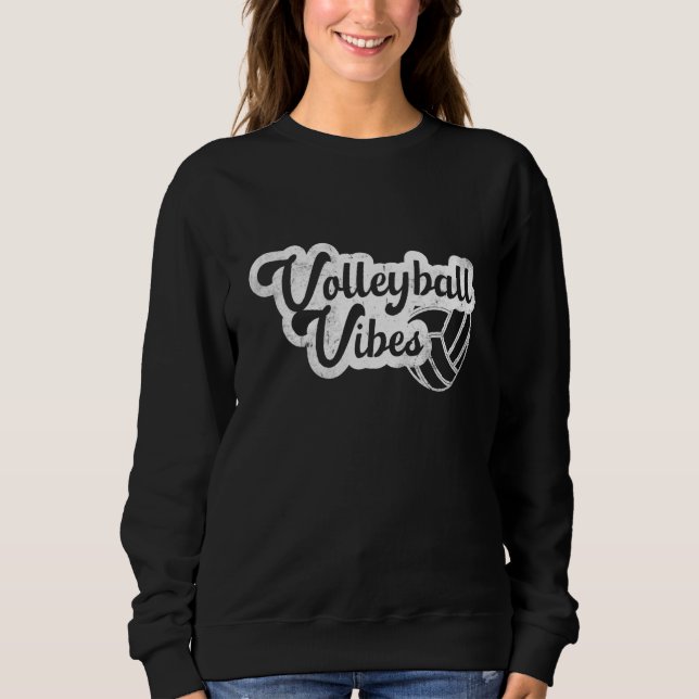 Sudadera Volleyball Vibes Coach Fan Player Beach Volleyball (Anverso)