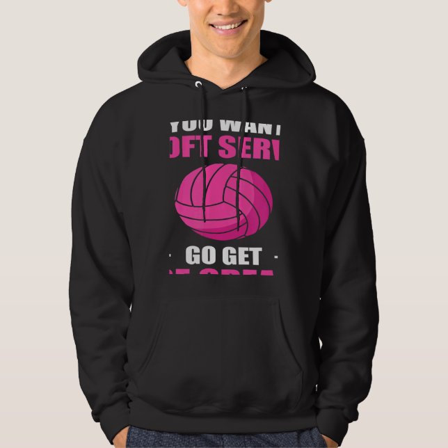 Sudadera Volleyball Want A Soft Serve Ice Cream Men Women K (Anverso)