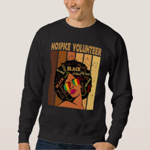 Sudadera Voluntario de Hospicio Afro-Estadounidense Negro
