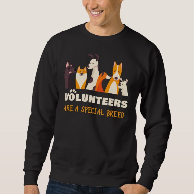 Sudadera Voluntarios son un refugio especial para perros de (Anverso)