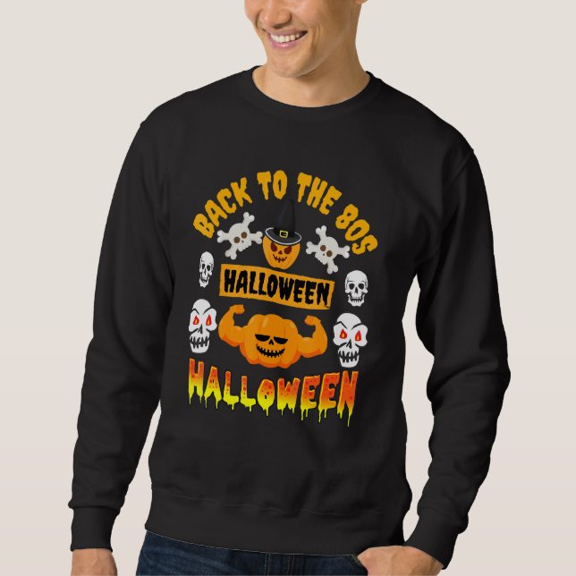 Sudadera Volviendo a los disfraces de Halloween de los 80 H (Anverso)
