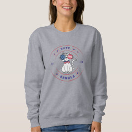 Sudadera Vota a Kamala 2024 Cat T-Shirt