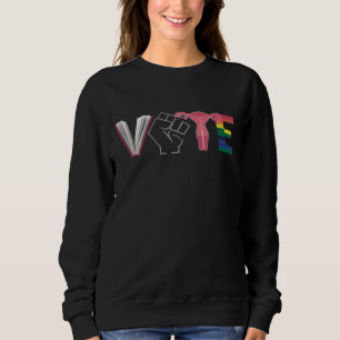 Sudadera Vota Feminista Derechos de la Mujer Libros Prohibi
