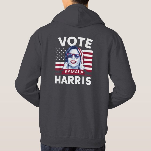 Sudadera Votación Kamala Harris 2024 Bandera del presidente (Reverso)