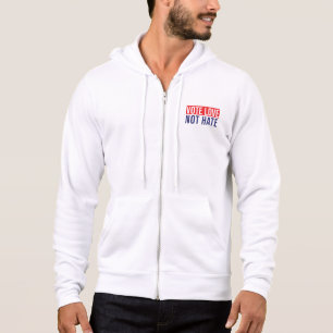 Sudadera Votar por amor no odiar a los tontos