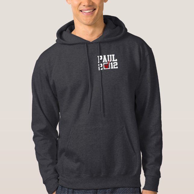 Sudadera VOTO RON PAUL 2012 (blanco) (Anverso)