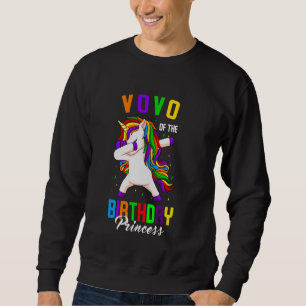 Sudadera Vovo de la princesa de cumpleaños Unicorn Dabbing 