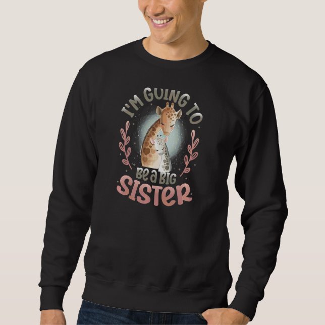 Sudadera Voy a ser una gran hermana de la jirafa 2023 (Anverso)