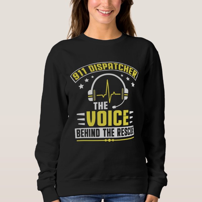Sudadera Voz Detrás Del Operador De Despacho De Rescate 911 (Anverso)