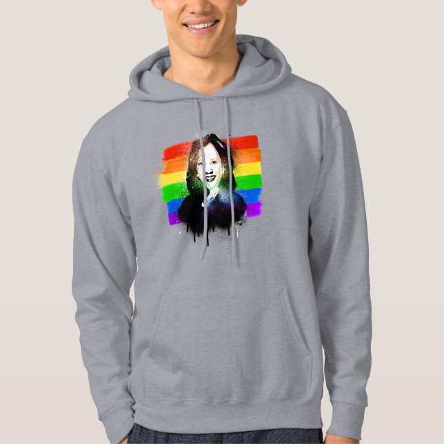 Sudadera VP Kamala Harris Graffiti de la bandera del orgull (Anverso)