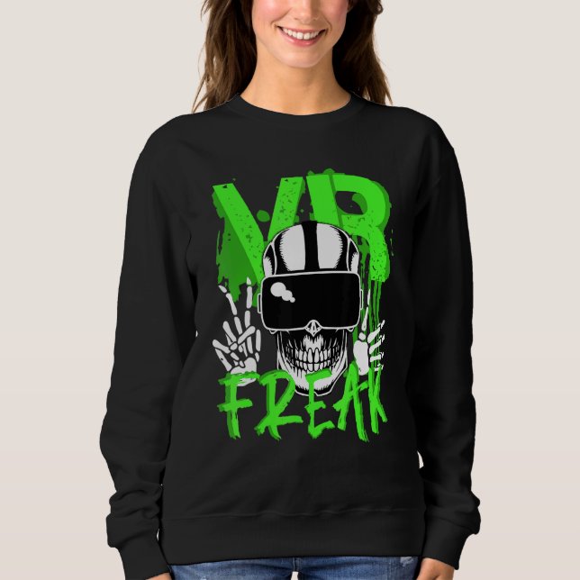 Sudadera Vr Player Virtual Reality Freak Gamer (Anverso)