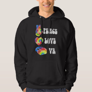 Sudadera Vr Virtual Reality Gaming Gamer Pc Peace Love Vr R
