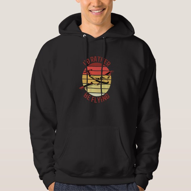 Sudadera Vuelo piloto Prefiero Volar El Pilo Decor Del Avió (Anverso)