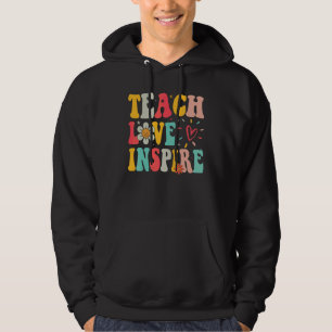 Sudadera Vuelta Al Colegio Enseña Amor Inspira Retro Groovy