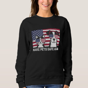 Sudadera Vuelva a hacer seguros a las mascotas Trump Harris