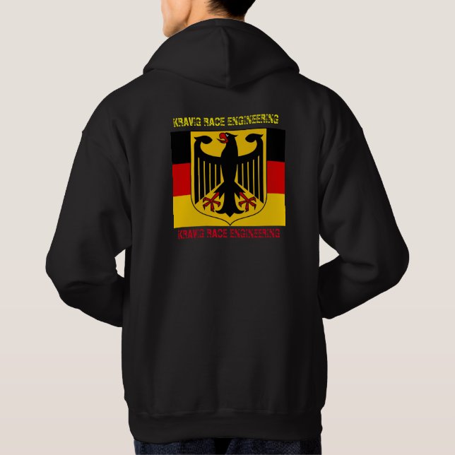 Sudadera VUELVE TU BANDERA DISEÑO DE CARRERAS ALEMANA Camis (Reverso)