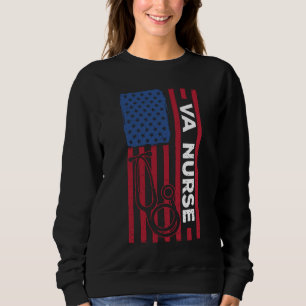 Sudadera VVA Reconocimiento de enfermera Bandera Americana 