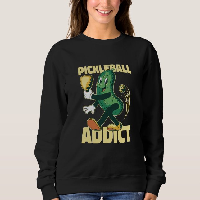 Sudadera VXL Pickleball Green Cucumber Heart Love Paddle Ba (Anverso)