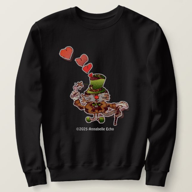 Sudadera W. Cat Feline T-Shirt! (Anverso del diseño)