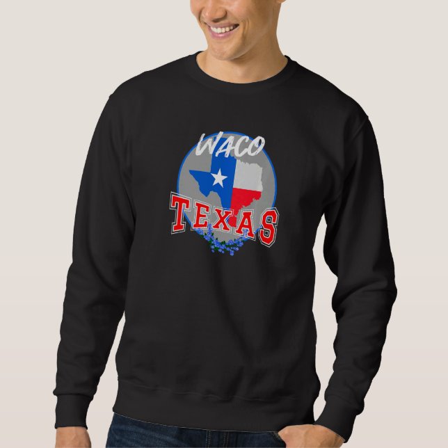 Sudadera Waco Texas in Red White & Blue Bonnet Flower (Anverso)