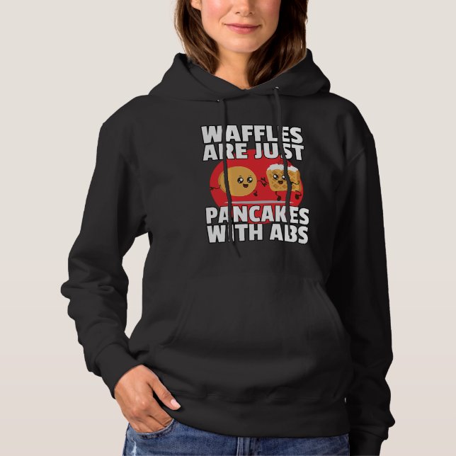 Sudadera Waffles Son Solo Panqueques Con Abs  Entrenamiento (Anverso)