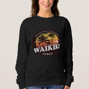 Sudadera Waikiki Hawái Diseño Vintage Premium