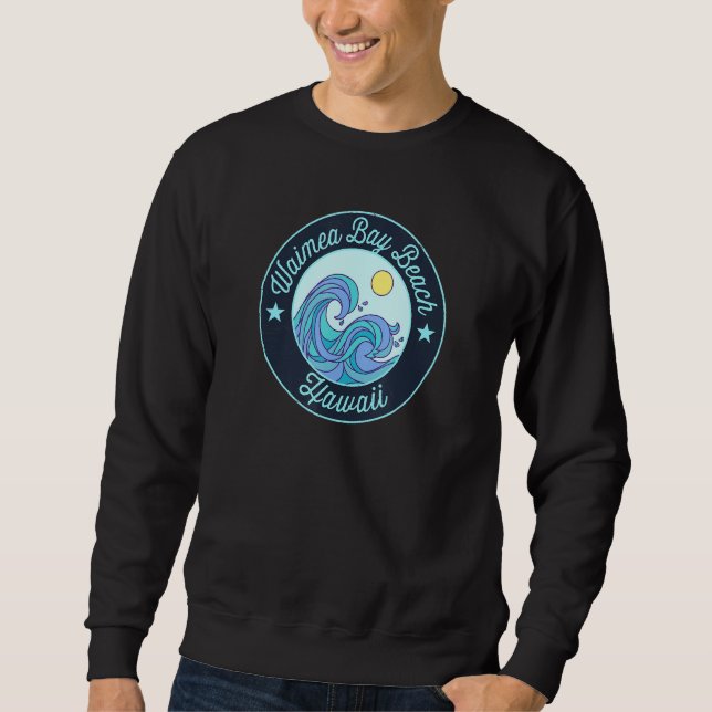 Sudadera Waimea Bay Beach Hi Hawaii Surf Nautical (Anverso)