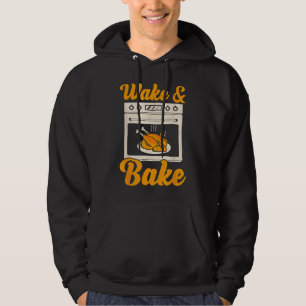 Sudadera Wake Bake Turkey Comida Cena Chef Gracioso Que