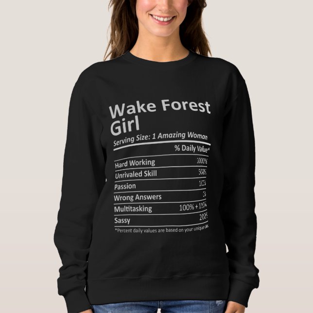 Sudadera WAKE FOREST CHICA NC NORTH CAROLINA Funny City Hom (Anverso)