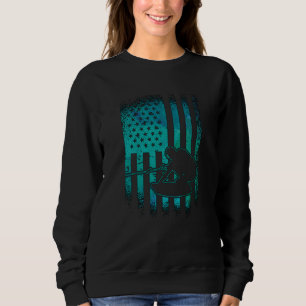 Sudadera Wakeboard Bandera Americana Wakeboarder Wakeboard