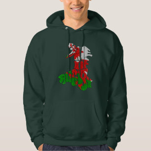 Sudadera Wales Hogar del Mapa de Rugby