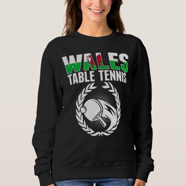 Sudadera Wales Mesa de Tenis Welsh Ping Pong Team (Anverso)