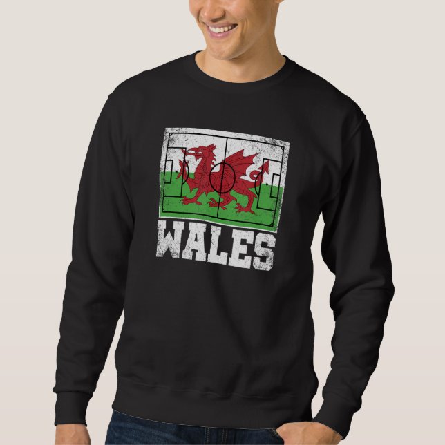 Sudadera Wales Soccer Field Country Flag Welsh Pride 1 (Anverso)