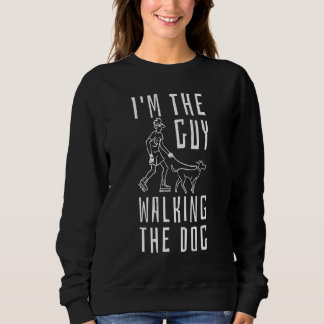 Sudadera Walking the dog - accessories. Funny dog statement