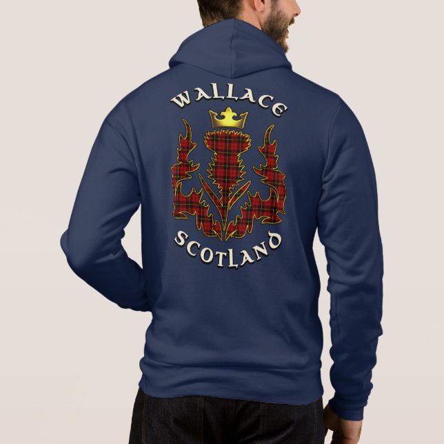 Sudadera Wallace Clan Badge & Tartan w/Motto (Reverso)