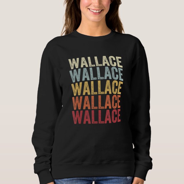 Sudadera Wallace Pennsylvania Wallace PA Retro Vintage Text (Anverso)