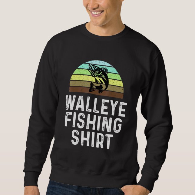 Sudadera Walleye Fishing Fishman Fish Lake Sunset (Anverso)