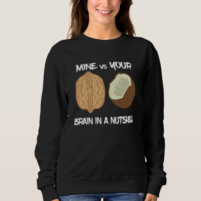Sudadera Walnut Pun Walnut vs Coconut Nuts Brain Comparison (Anverso)