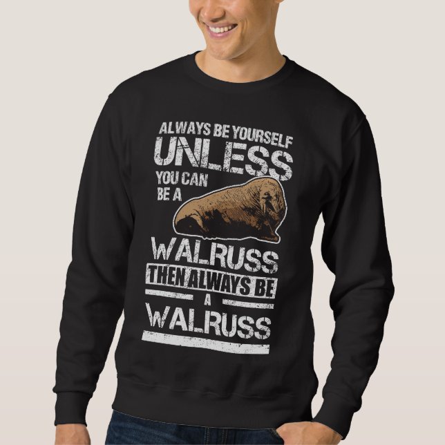 Sudadera Walrus Sea Animal Retro Zoo Lover (Anverso)
