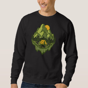 Sudadera Wander More Camp Mountain Sunset Lake Living G