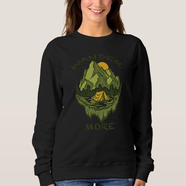 Sudadera Wander More Camp Mountain Sunset Lake Living G (Anverso)