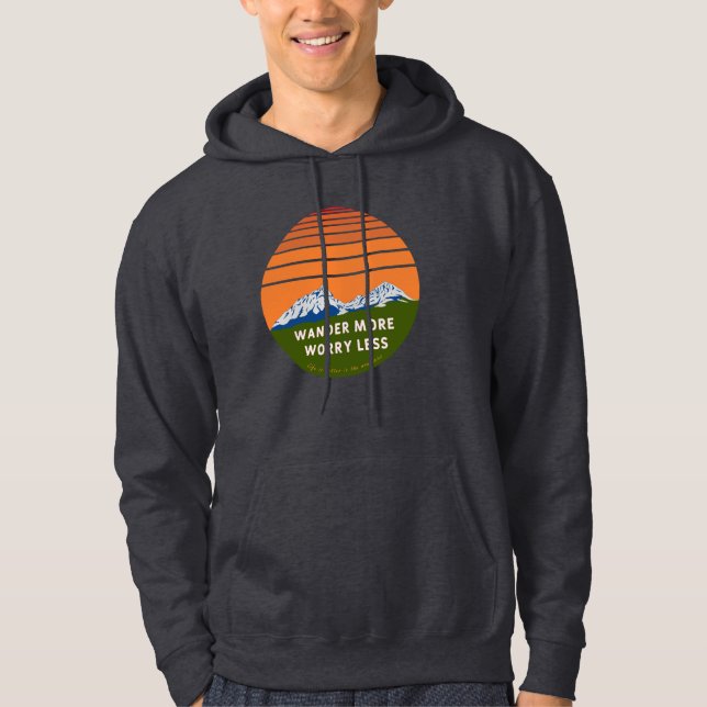Sudadera Wander more Worry less (Anverso)