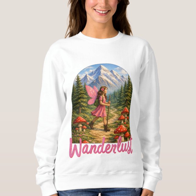 Sudadera Wanderlust Mountain Fairy Hiker Fairycore Mushroom (Anverso)